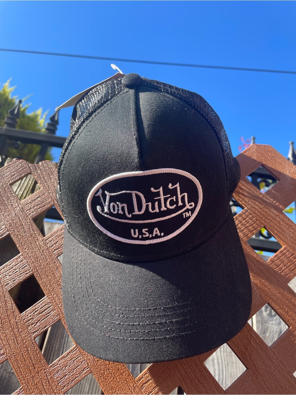 Von Dutch Black Trucker Cap